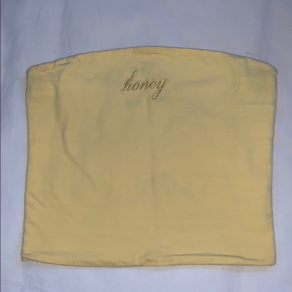 Yellow Brandy Melville tube top. Size small.